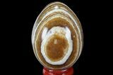 Polished, Banded Aragonite Egg - Morocco #98440-1